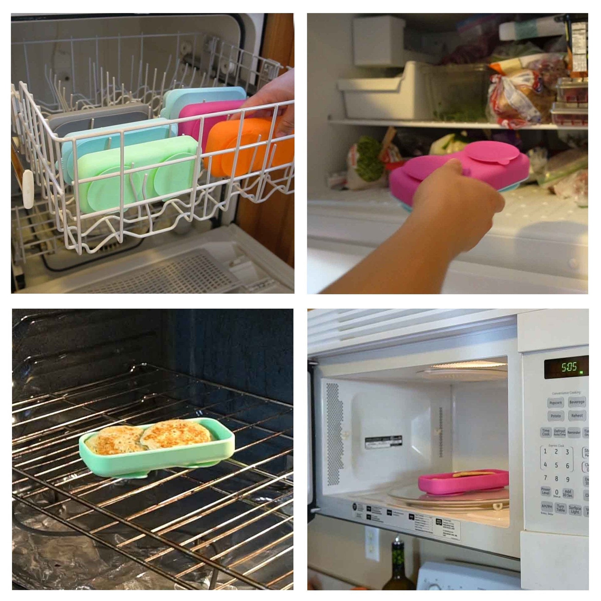 Suction-Go-Bowl Set: The World’s Most Compact Baby and Toddler Self-Feeding Suction Dish and Snack Container All-in-One.  100% Food Grade Silicone. Orange - SnoofyBee.com